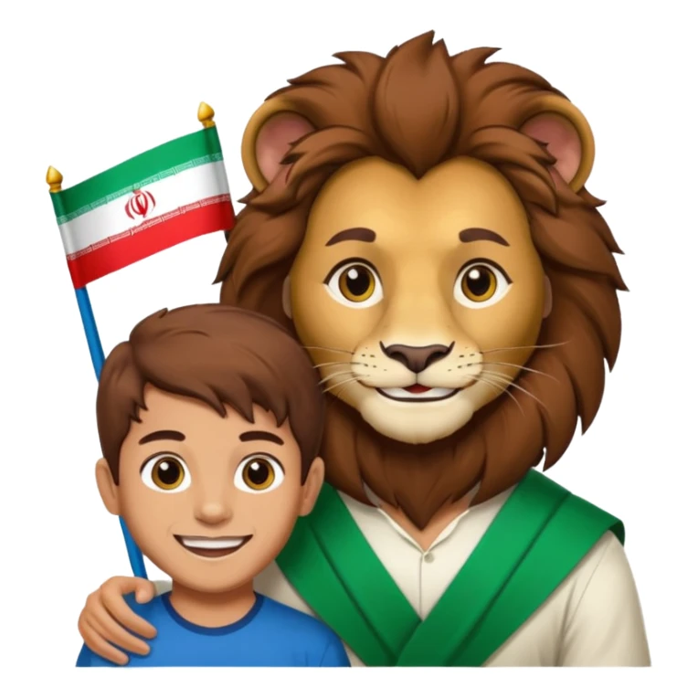lion and son iranian flag sticker