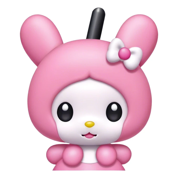 my melody sanrio with mascara spoolie sticker