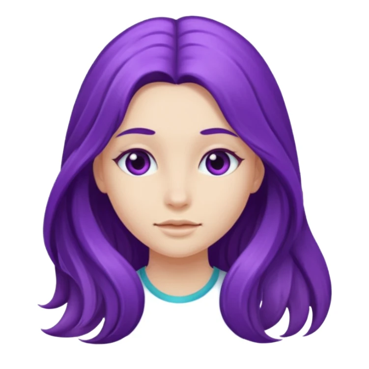 Purple girl sticker