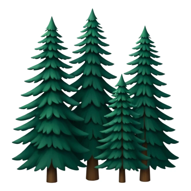 A cluster of tall pine trees forming a deep forest silhouette. sticker
