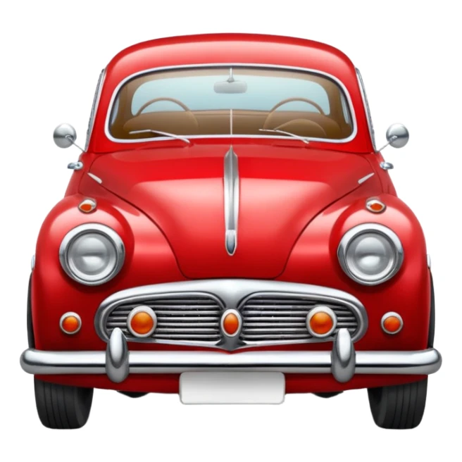 Illustrate a classic vintage car with chrome details & round headlights. sticker