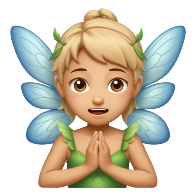 A little fairy, with wings,  , do more different emotional, she cry, smail  tayd , angry, hungry, sticker