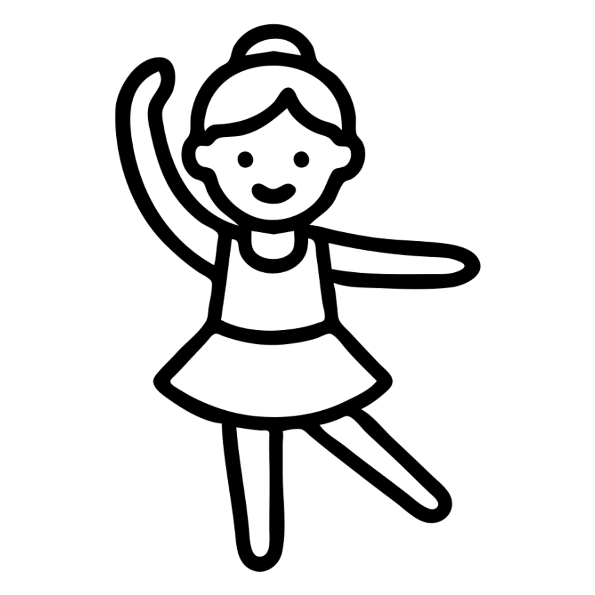 white baby girl dancer sticker