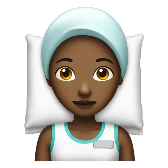Girl in hospital bed sticker