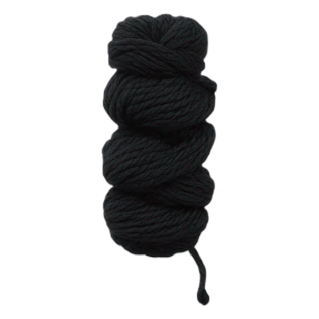 create skein of black yarn sticker