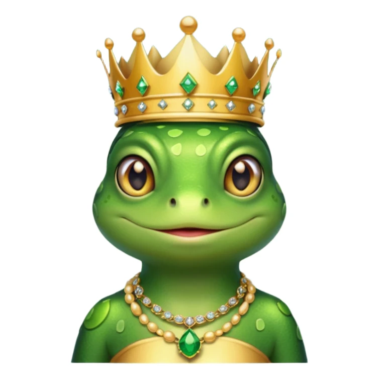 female frog in royal outfit sticker