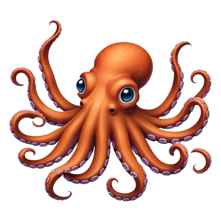 Octopus uses its clever arms to solve puzzles and explore the deep sea sticker