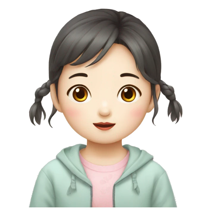 babie girl of Korean sticker