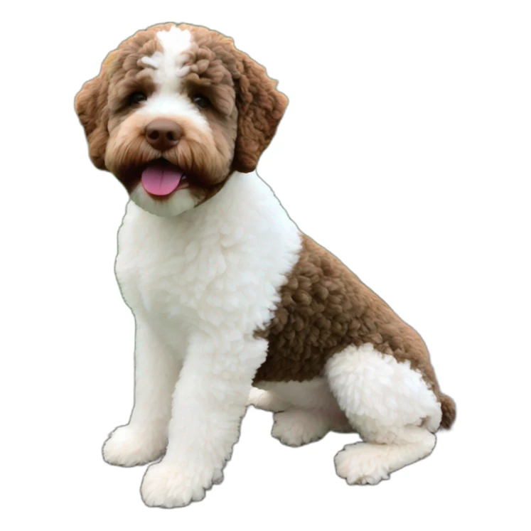 lagotto romagnolo brown and white sticker