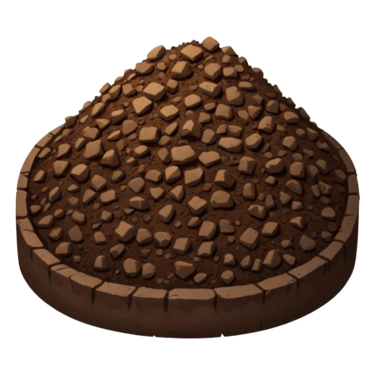pile of soil with smaller pieces only sticker