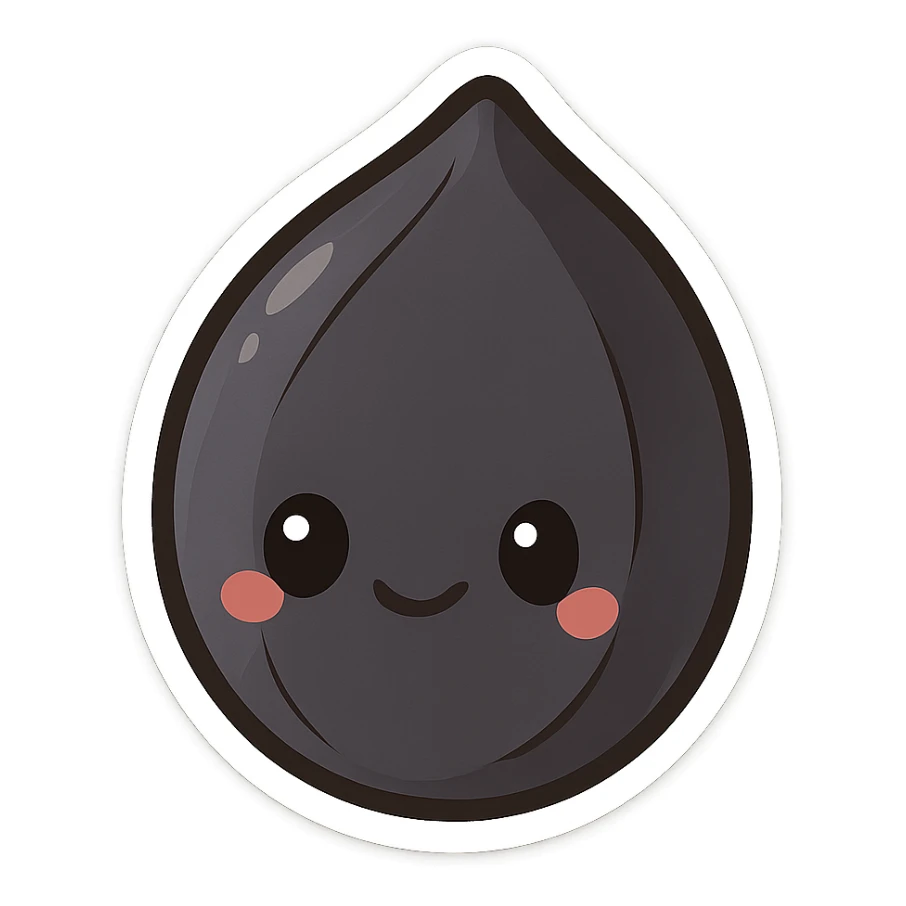 simple black seed sticker