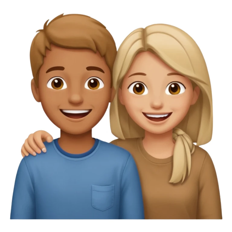 Sister brother laugh sticker