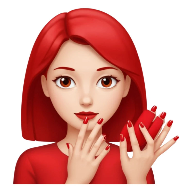 donna che si guarda le unghie sticker