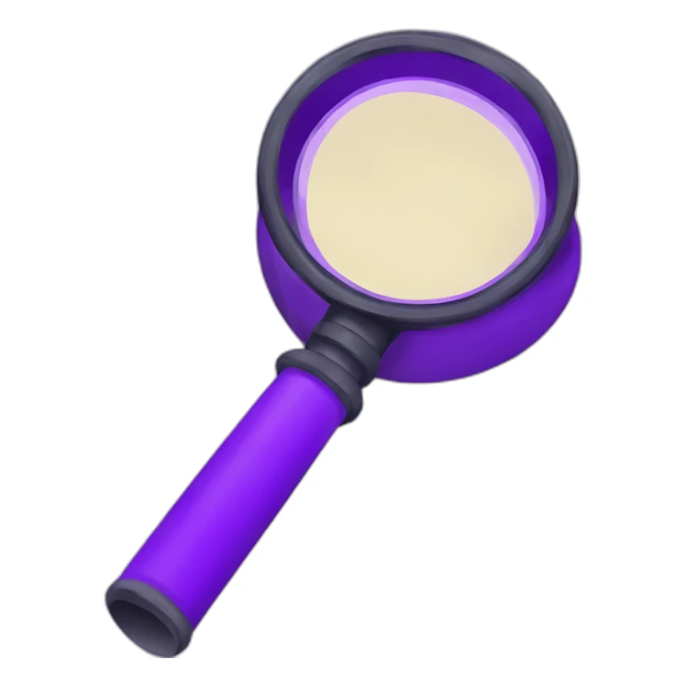 purple magnifying glass sticker