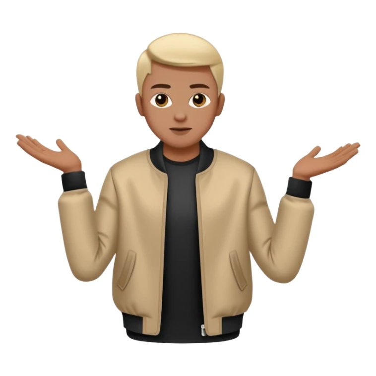 cool person shrug pose sticker