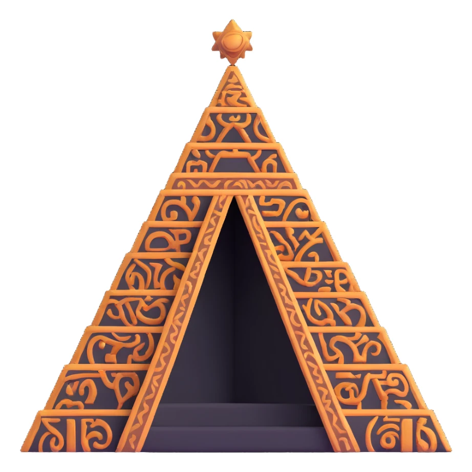 Toltec pyramid with ornate carvings sticker