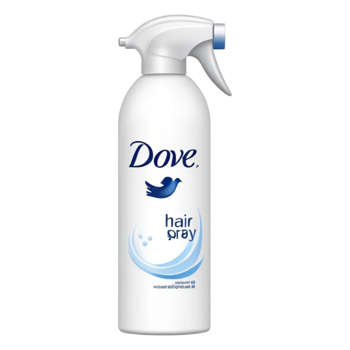 Dove hair spray sticker