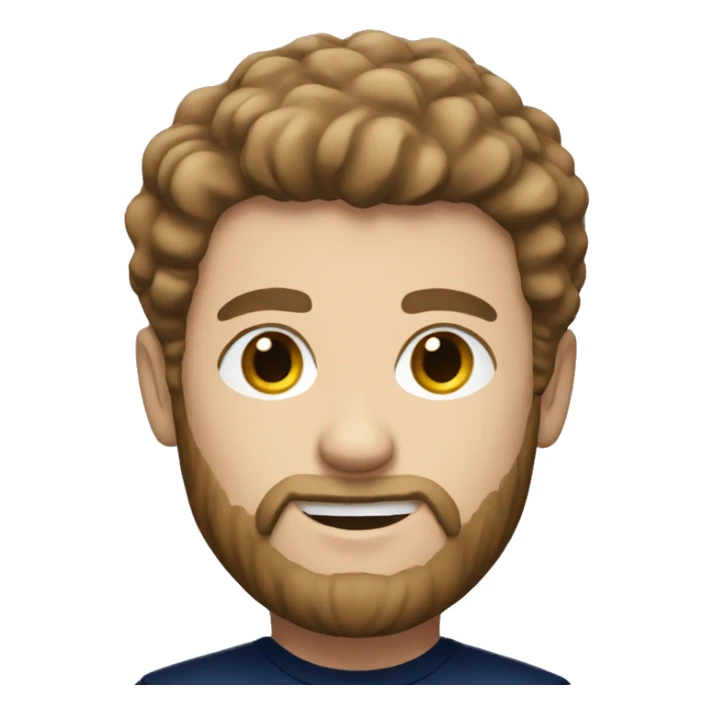 White male with brown hair and beard with the PSG outfit  sticker