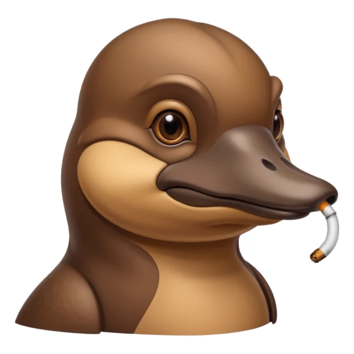 Platypus smoking sticker