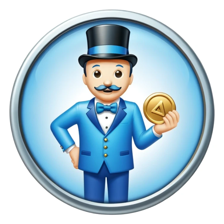 water works monopoly badge  sticker