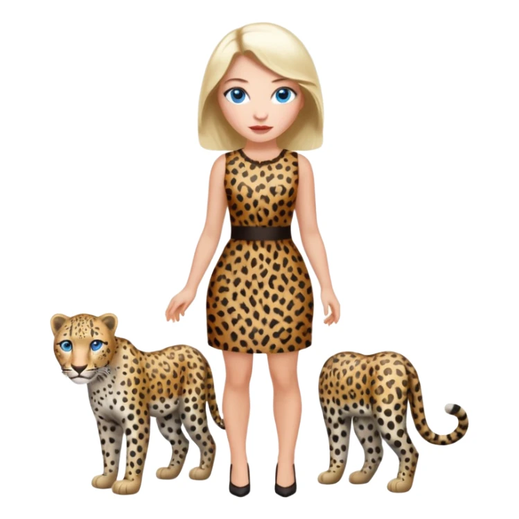  Snow blue eyes leopard-whole body sticker