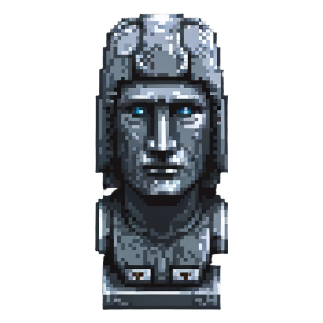 Moai statue with the face of Han Solo sticker