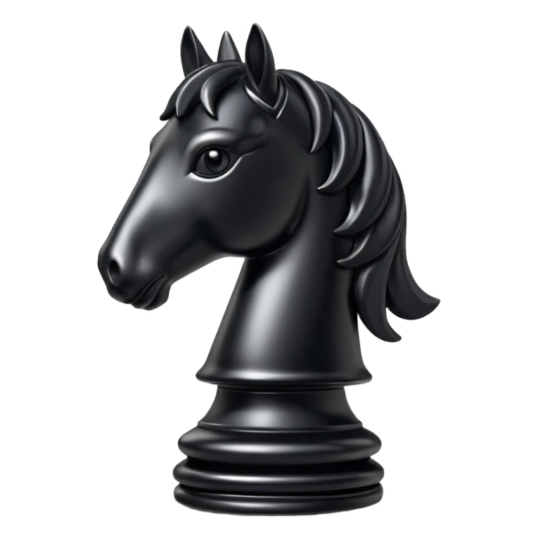 
chess knight piece object, horse head chess piece, 3D cartoon, glossy material, soft shadow, mobile game icon style, centered, clean background, no text, no watermark
 sticker