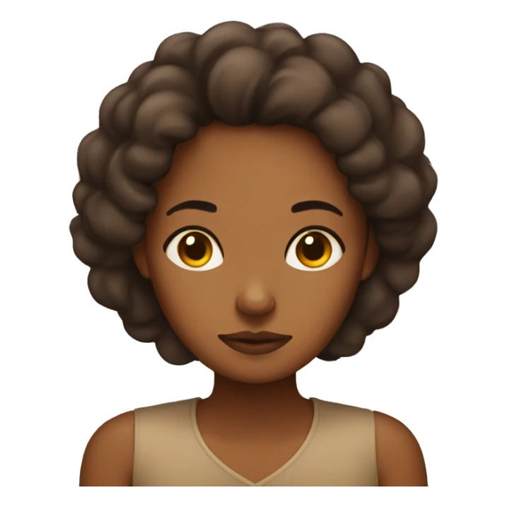 sleepy brown girl  sticker