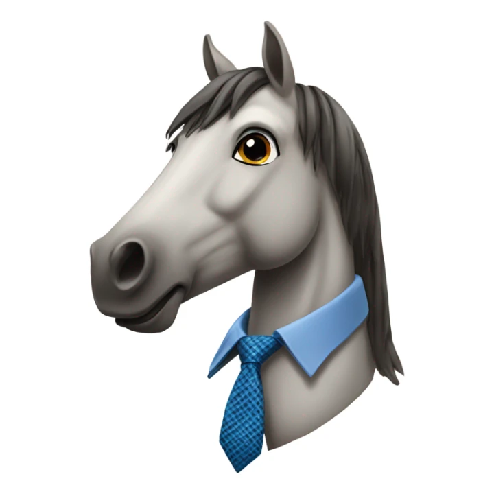 Horse wearing a tie sticker