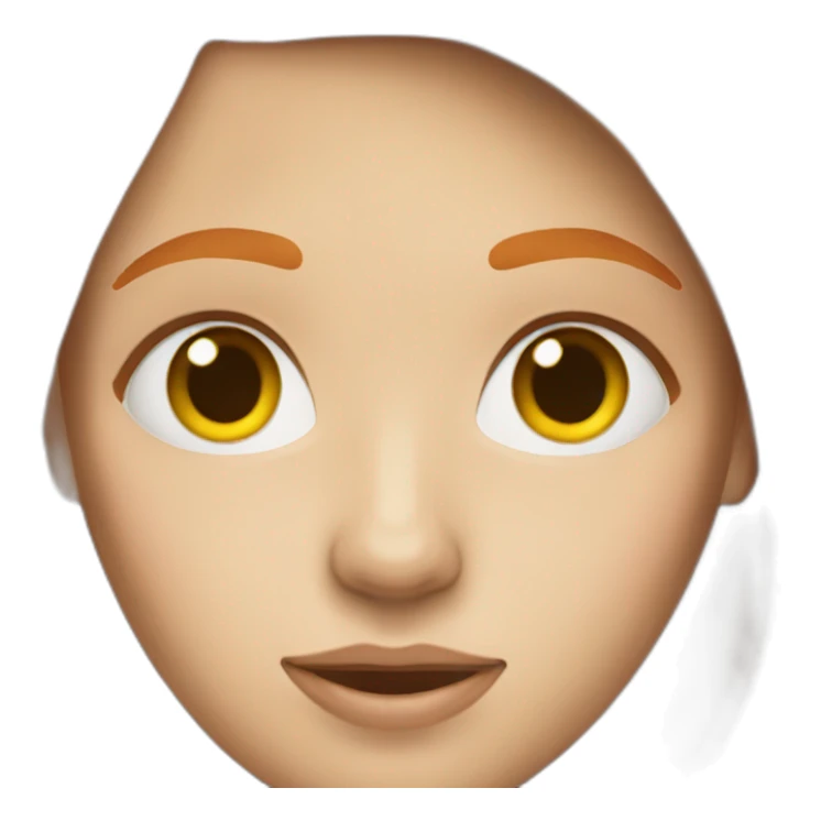 ginger woman with no eye brow sticker