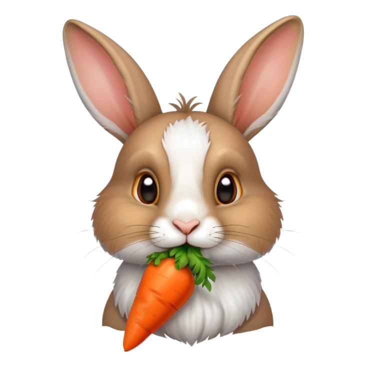 Lapin qui mange une carotte sticker