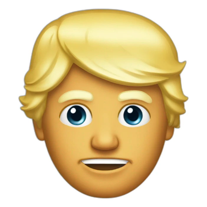 Donald Trump with inverted funnel on head sticker