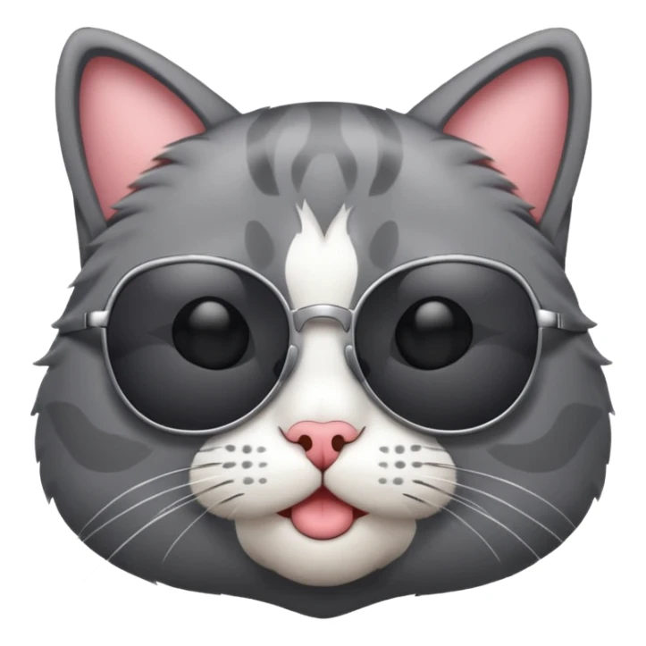 Cat wearing sunglasses sticker