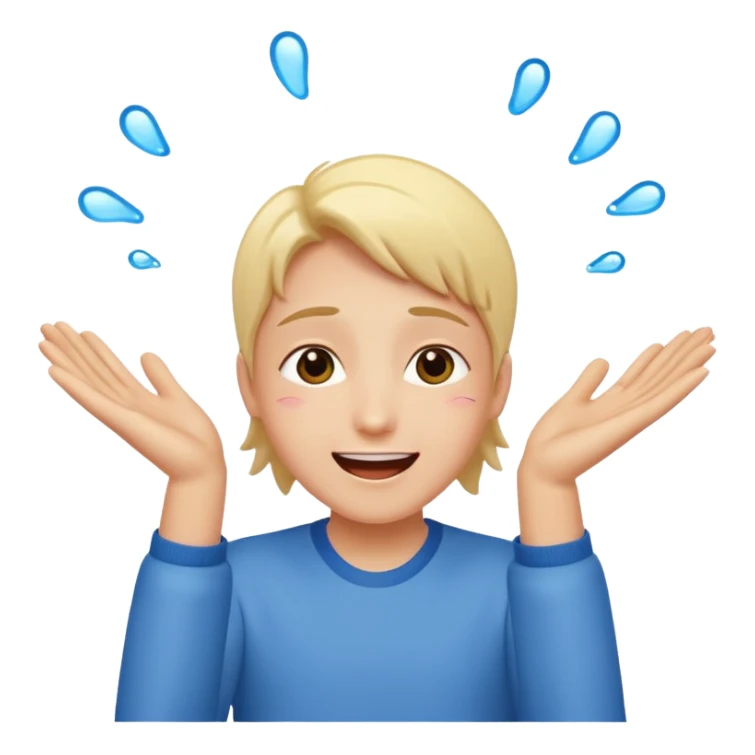 super happy tears excited hopeful hands sticker