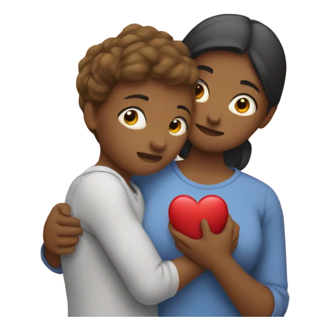 Mother holds her heart in her arm sticker