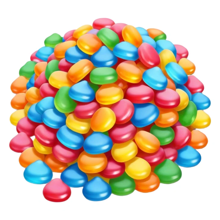 Rainbow gummy unicorn poop sticker