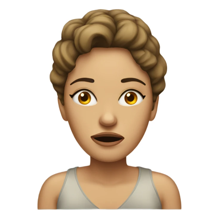 Hungover woman sticker