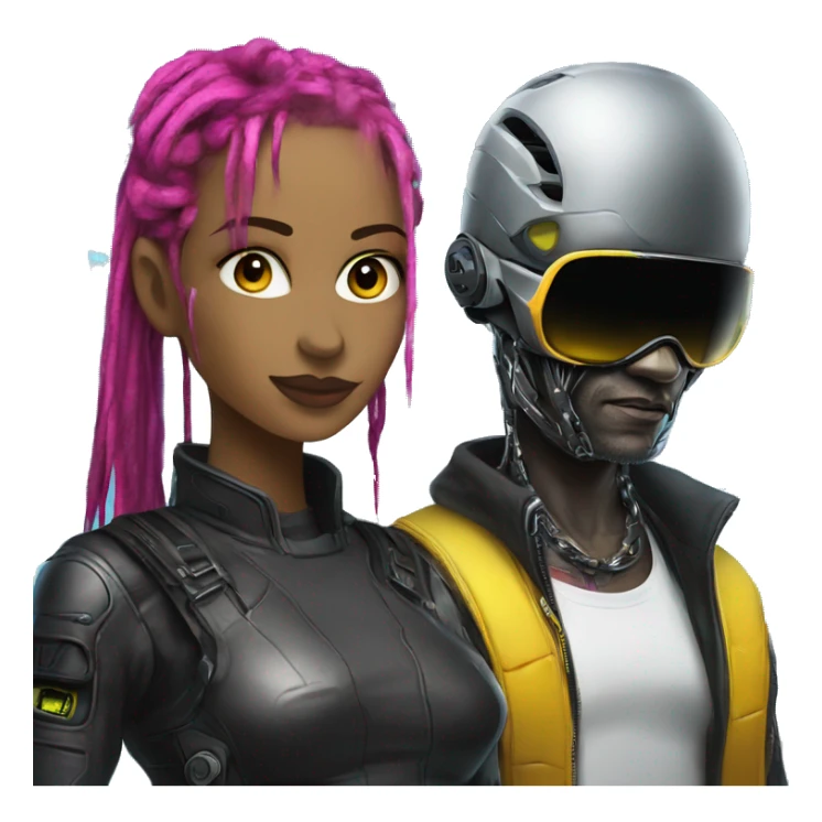 cyber punk next to porsche sticker