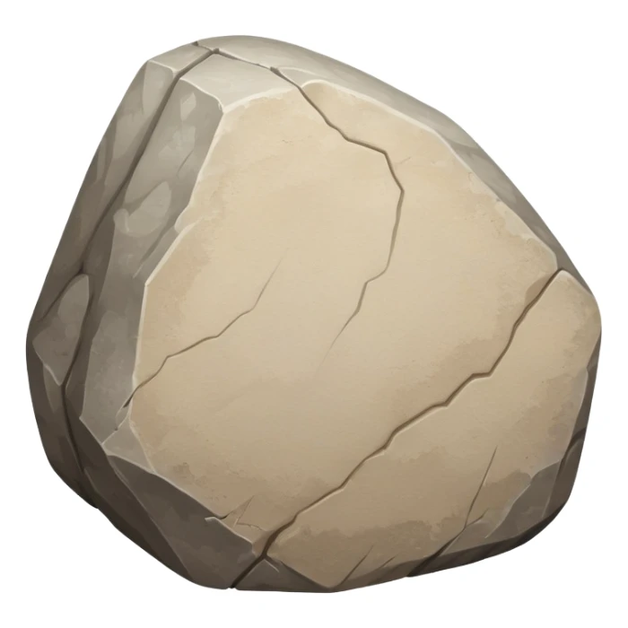 generate realistic detailed big stone on sand sticker