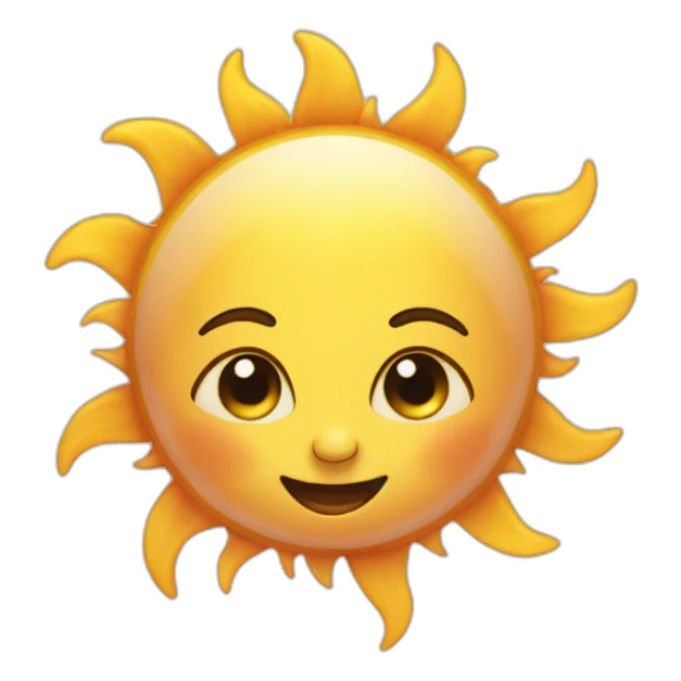 The sun with the face of a baby sticker
