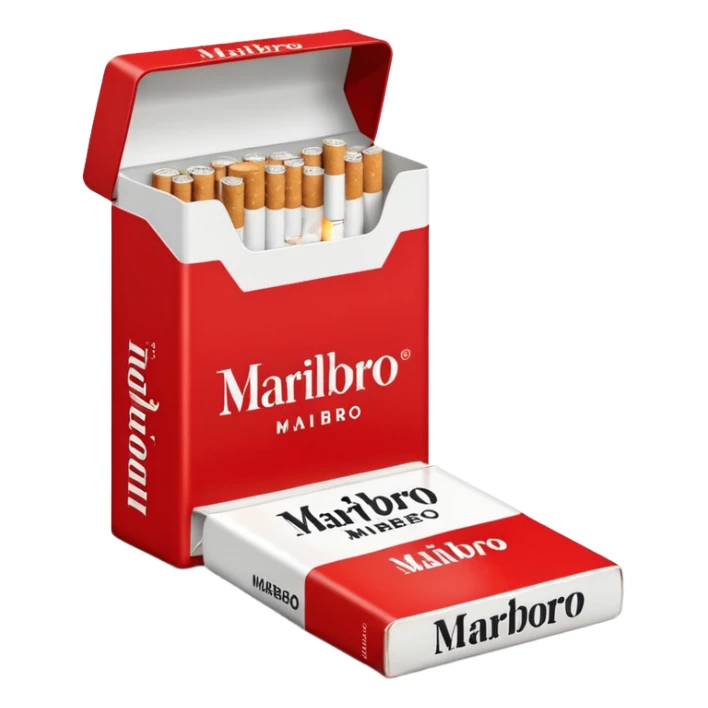 cigarette marlboro with the name Marlboro on the package MARLBORO
 sticker