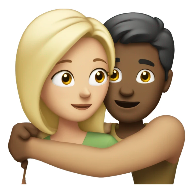 Wife hugging husband sticker