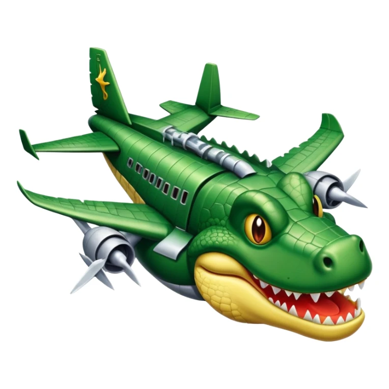 Cocodrilo fusionado con un avíon sticker