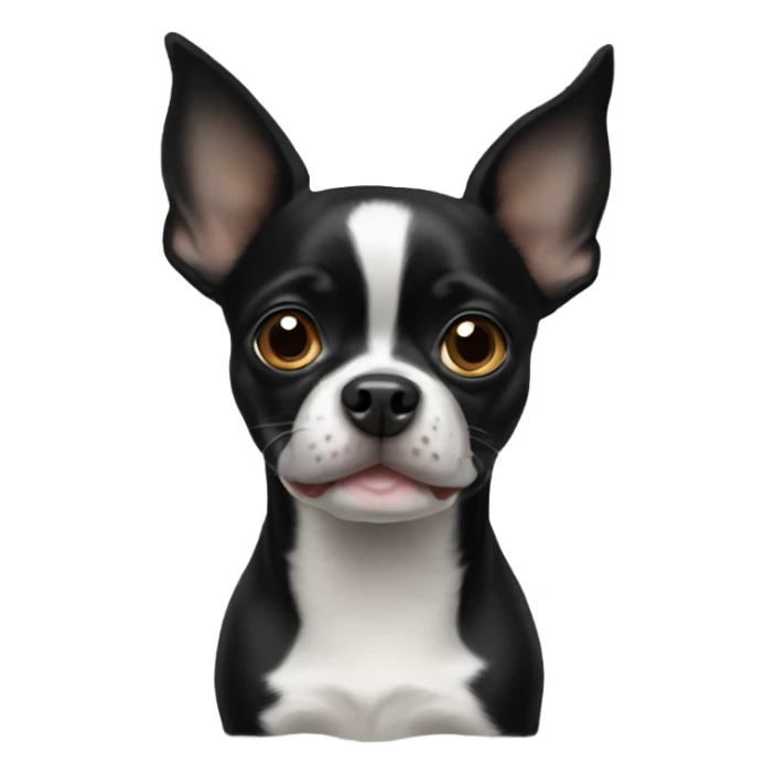 Black chihuahua mix Boston terrier sticker