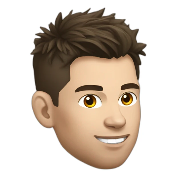 Ronaldo sur une chèvre qui a le visage de messi sticker