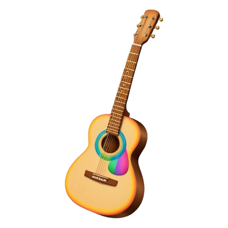 Birthday guitar sticker