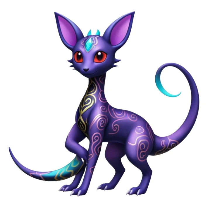 Shiny Ethereal Celestial Salandit-Umbreon-Espeon-Hybrid (Full body) sticker