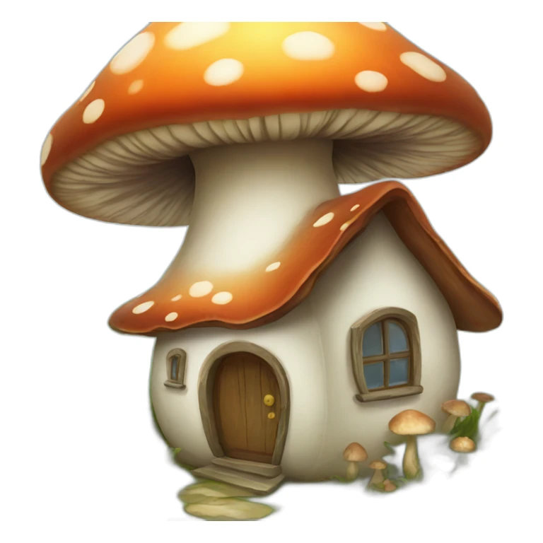 mushroom home sticker