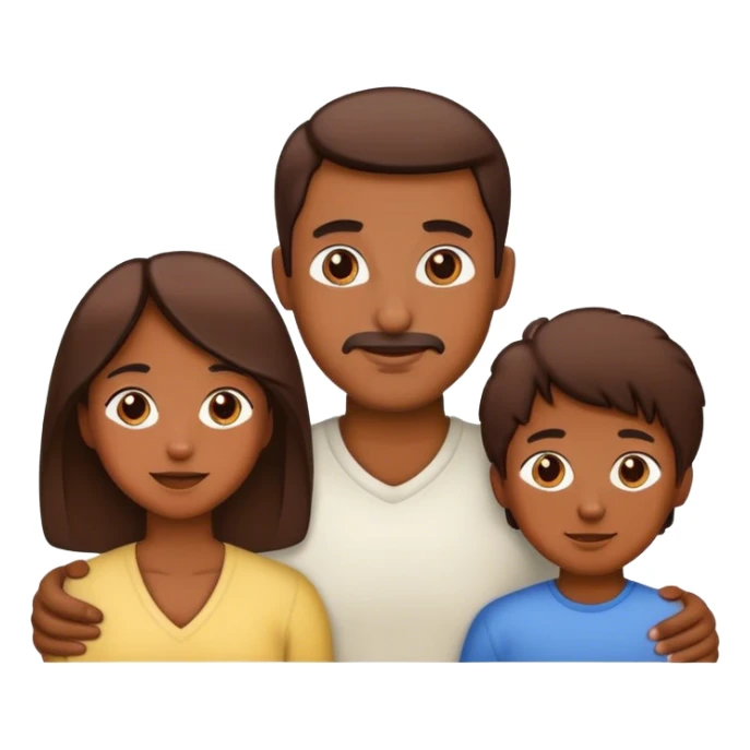 Family with mom dad son and daughter sticker