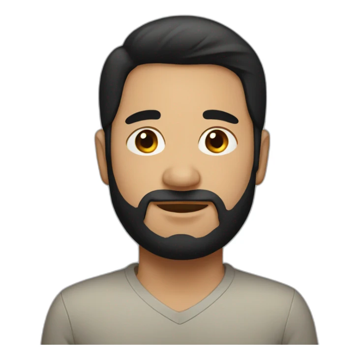 Pregnant man with black hair sticker